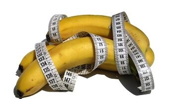 Banane e centimetri con l'aumento dell'imitazione del pene